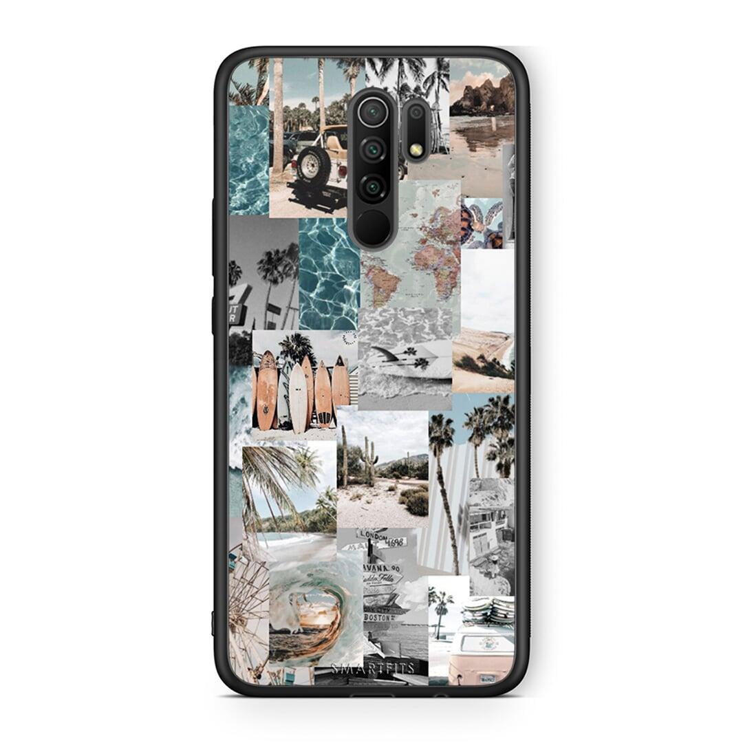 Xiaomi Redmi 9 / 9 Prime Retro Beach Life Θήκη από τη Smartfits με σχέδιο στο πίσω μέρος και μαύρο περίβλημα | Smartphone case with colorful back and black bezels by Smartfits