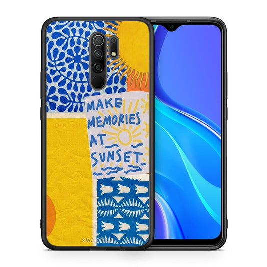 Θήκη Xiaomi Redmi 9 / 9 Prime Sunset Memories από τη Smartfits με σχέδιο στο πίσω μέρος και μαύρο περίβλημα | Xiaomi Redmi 9 / 9 Prime Sunset Memories case with colorful back and black bezels