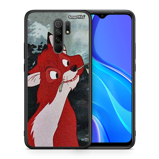 Θήκη Xiaomi Redmi 9/9 Prime Tod And Vixey Love 1 από τη Smartfits με σχέδιο στο πίσω μέρος και μαύρο περίβλημα | Xiaomi Redmi 9/9 Prime Tod And Vixey Love 1 case with colorful back and black bezels