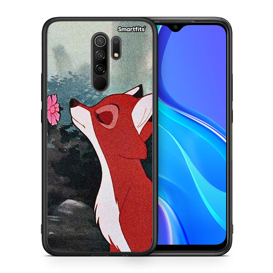 Θήκη Xiaomi Redmi 9/9 Prime Tod And Vixey Love 2 από τη Smartfits με σχέδιο στο πίσω μέρος και μαύρο περίβλημα | Xiaomi Redmi 9/9 Prime Tod And Vixey Love 2 case with colorful back and black bezels