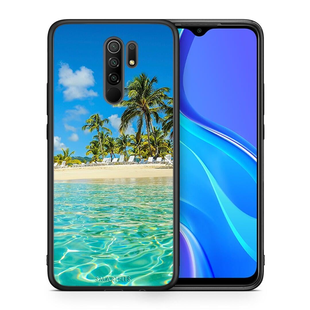 Θήκη Xiaomi Redmi 9 / 9 Prime Tropical Vibes από τη Smartfits με σχέδιο στο πίσω μέρος και μαύρο περίβλημα | Xiaomi Redmi 9 / 9 Prime Tropical Vibes case with colorful back and black bezels
