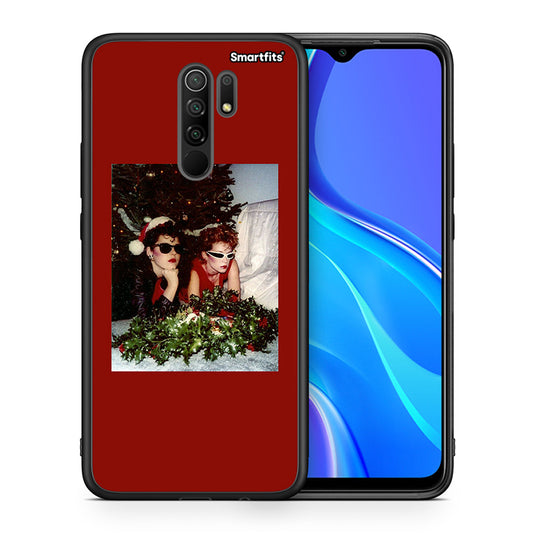 Θήκη Xiaomi Redmi 9/9 Prime Waiting For Xmas από τη Smartfits με σχέδιο στο πίσω μέρος και μαύρο περίβλημα | Xiaomi Redmi 9/9 Prime Waiting For Xmas case with colorful back and black bezels