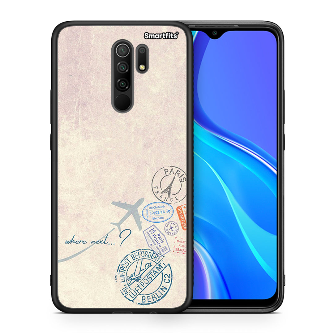 Θήκη Xiaomi Redmi 9 / 9 Prime Where Next από τη Smartfits με σχέδιο στο πίσω μέρος και μαύρο περίβλημα | Xiaomi Redmi 9 / 9 Prime Where Next case with colorful back and black bezels