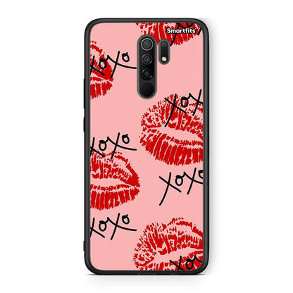 Xiaomi Redmi 9/9 Prime XOXO Lips θήκη από τη Smartfits με σχέδιο στο πίσω μέρος και μαύρο περίβλημα | Smartphone case with colorful back and black bezels by Smartfits