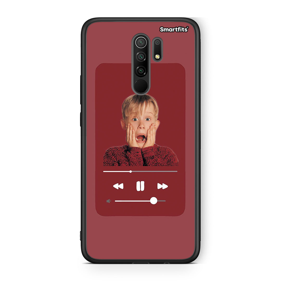 Xiaomi Redmi 9/9 Prime Xmas Alone Music θήκη από τη Smartfits με σχέδιο στο πίσω μέρος και μαύρο περίβλημα | Smartphone case with colorful back and black bezels by Smartfits