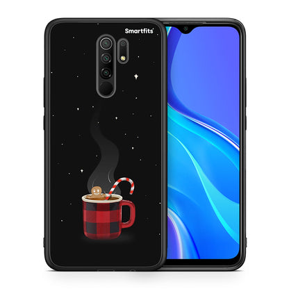 Θήκη Xiaomi Redmi 9/9 Prime Xmas Bathing από τη Smartfits με σχέδιο στο πίσω μέρος και μαύρο περίβλημα | Xiaomi Redmi 9/9 Prime Xmas Bathing case with colorful back and black bezels
