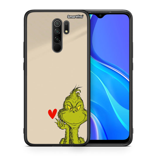 Θήκη Xiaomi Redmi 9/9 Prime Xmas Grinch από τη Smartfits με σχέδιο στο πίσω μέρος και μαύρο περίβλημα | Xiaomi Redmi 9/9 Prime Xmas Grinch case with colorful back and black bezels