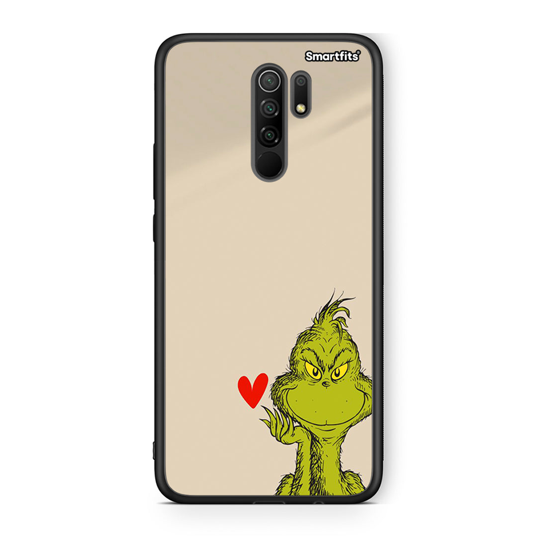 Xiaomi Redmi 9/9 Prime Xmas Grinch θήκη από τη Smartfits με σχέδιο στο πίσω μέρος και μαύρο περίβλημα | Smartphone case with colorful back and black bezels by Smartfits