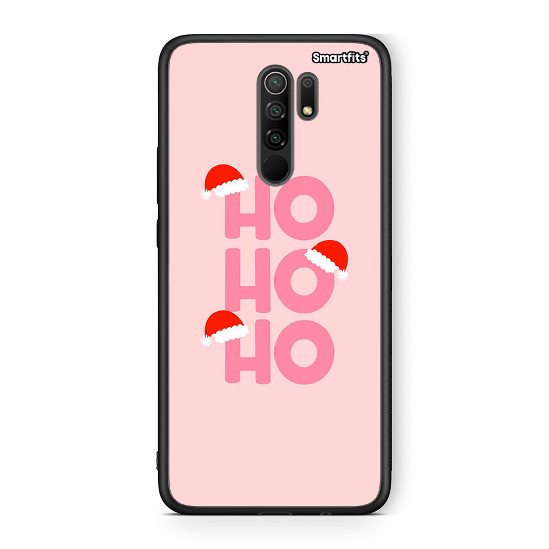 Xiaomi Redmi 9/9 Prime Xmas Ho Ho Ho θήκη από τη Smartfits με σχέδιο στο πίσω μέρος και μαύρο περίβλημα | Smartphone case with colorful back and black bezels by Smartfits