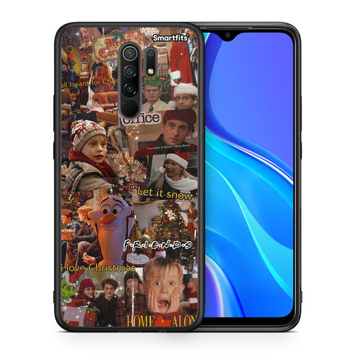 Θήκη Xiaomi Redmi 9/9 Prime Xmas Wishes από τη Smartfits με σχέδιο στο πίσω μέρος και μαύρο περίβλημα | Xiaomi Redmi 9/9 Prime Xmas Wishes case with colorful back and black bezels