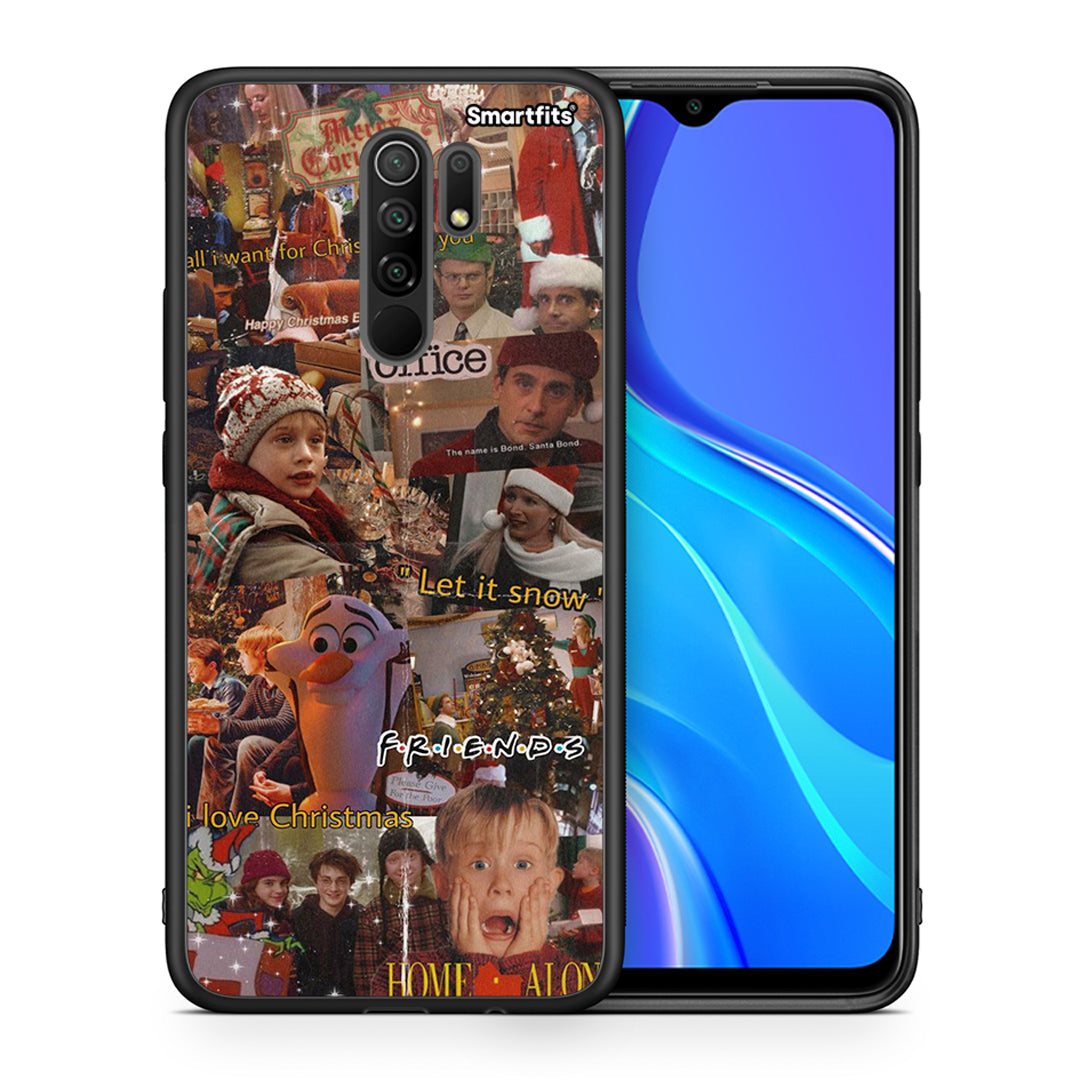 Θήκη Xiaomi Redmi 9/9 Prime Xmas Wishes από τη Smartfits με σχέδιο στο πίσω μέρος και μαύρο περίβλημα | Xiaomi Redmi 9/9 Prime Xmas Wishes case with colorful back and black bezels