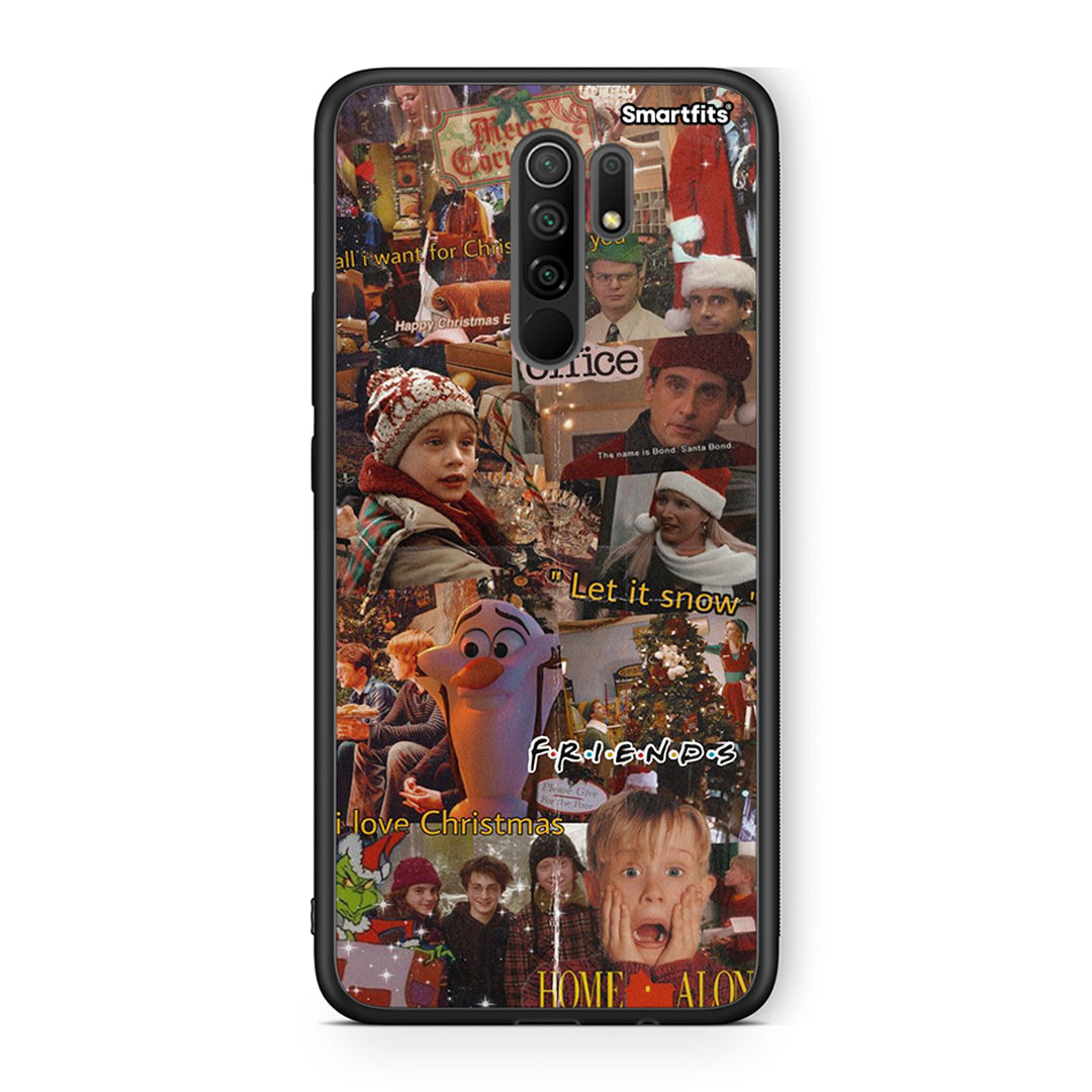 Xiaomi Redmi 9/9 Prime Xmas Wishes θήκη από τη Smartfits με σχέδιο στο πίσω μέρος και μαύρο περίβλημα | Smartphone case with colorful back and black bezels by Smartfits