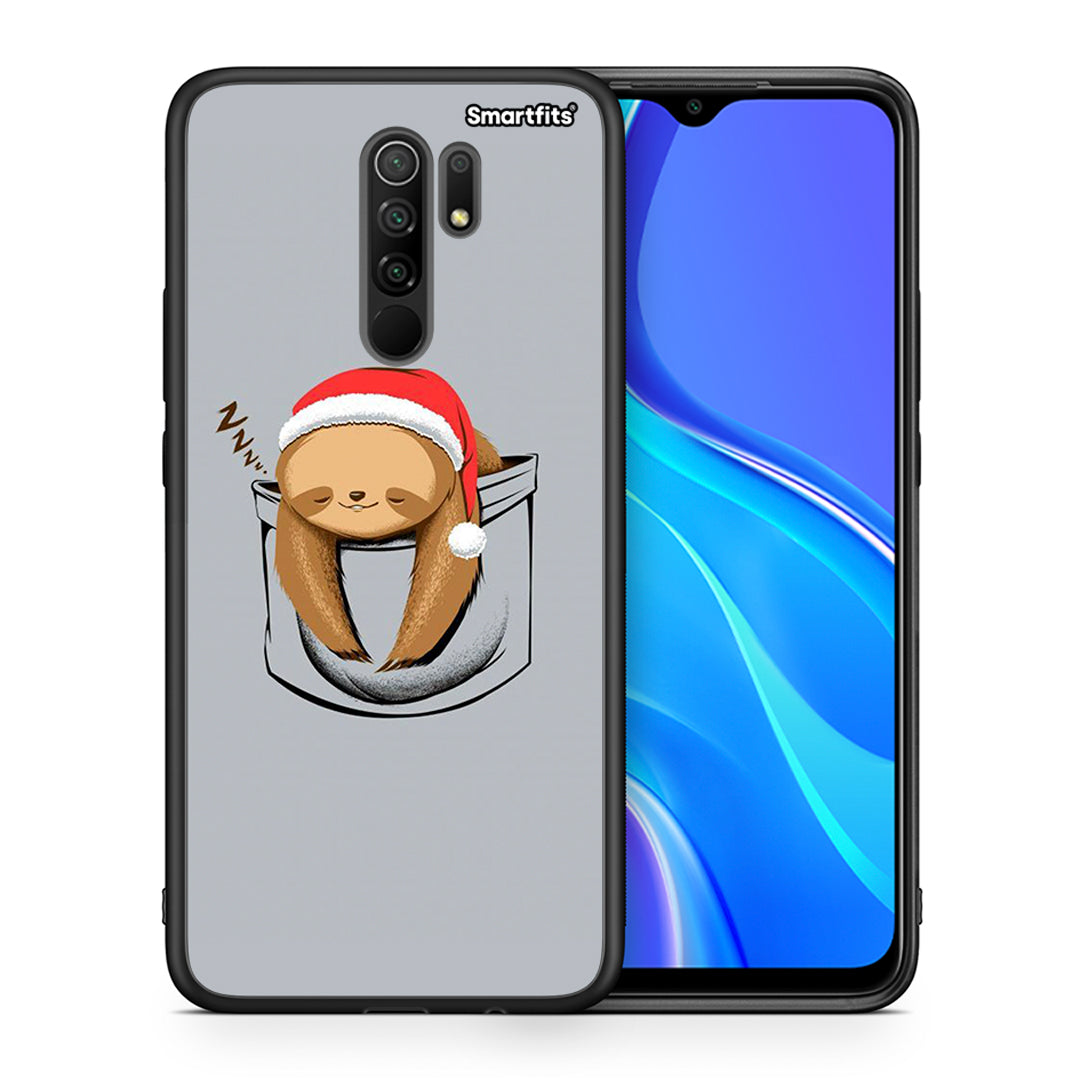 Θήκη Xiaomi Redmi 9/9 Prime Xmas Zzzz από τη Smartfits με σχέδιο στο πίσω μέρος και μαύρο περίβλημα | Xiaomi Redmi 9/9 Prime Xmas Zzzz case with colorful back and black bezels