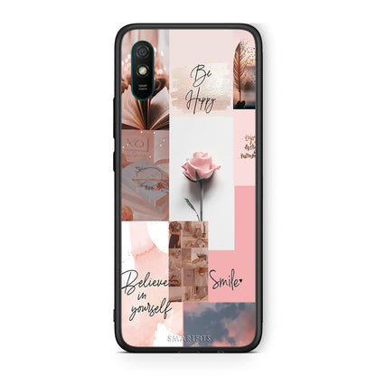Xiaomi Redmi 9A Aesthetic Collage θήκη από τη Smartfits με σχέδιο στο πίσω μέρος και μαύρο περίβλημα | Smartphone case with colorful back and black bezels by Smartfits