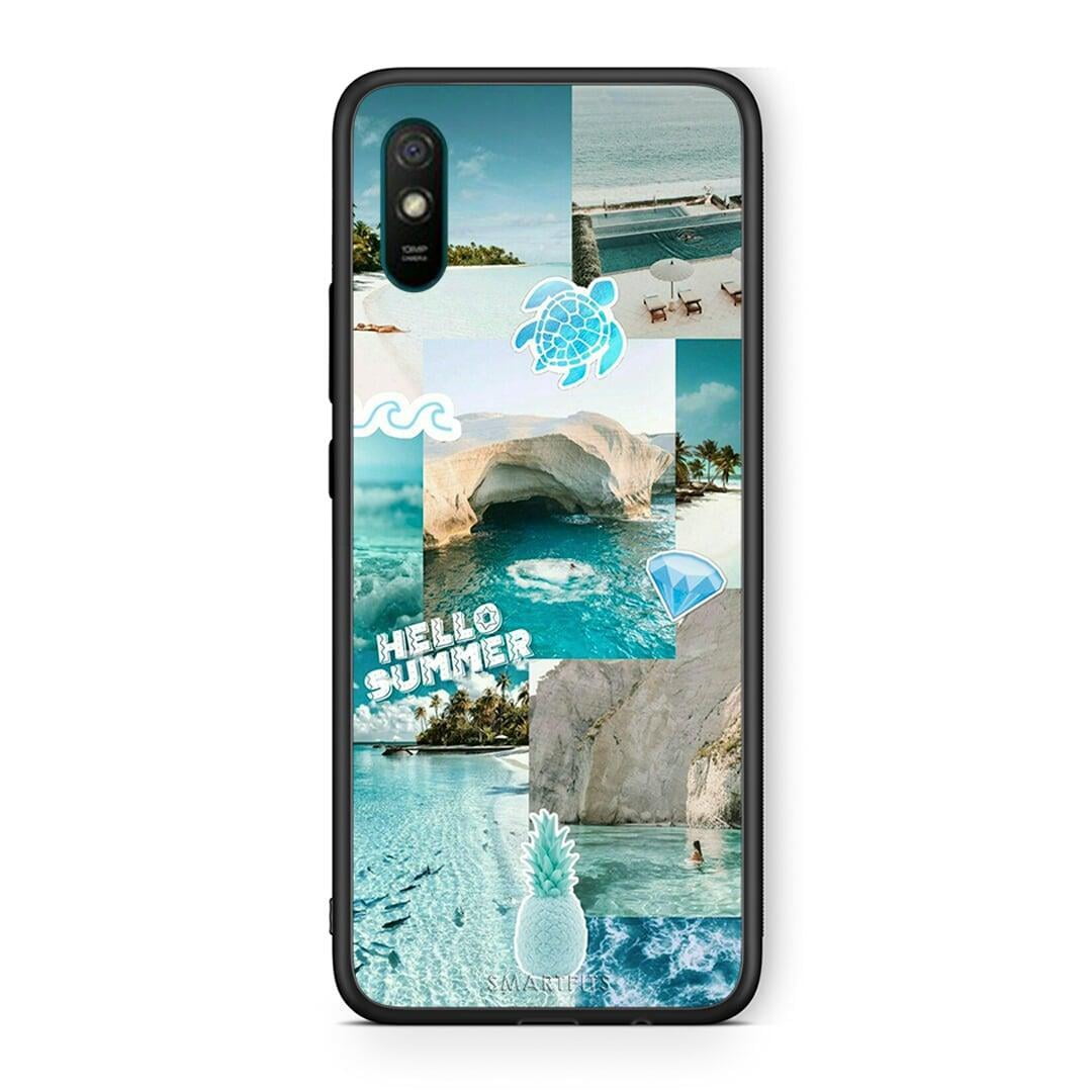 Xiaomi Redmi 9A Aesthetic Summer Θήκη από τη Smartfits με σχέδιο στο πίσω μέρος και μαύρο περίβλημα | Smartphone case with colorful back and black bezels by Smartfits