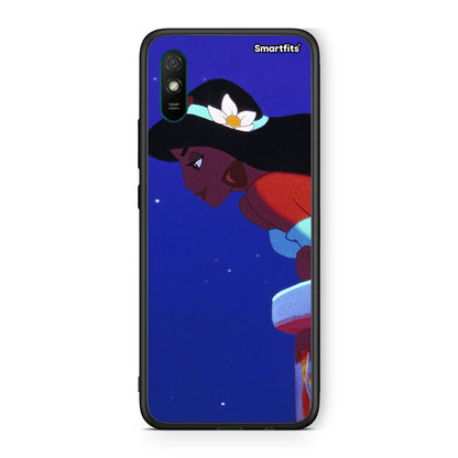Xiaomi Redmi 9A Alladin And Jasmine Love 2 θήκη από τη Smartfits με σχέδιο στο πίσω μέρος και μαύρο περίβλημα | Smartphone case with colorful back and black bezels by Smartfits