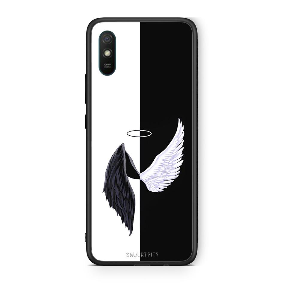Xiaomi Redmi 9A Angels Demons θήκη από τη Smartfits με σχέδιο στο πίσω μέρος και μαύρο περίβλημα | Smartphone case with colorful back and black bezels by Smartfits