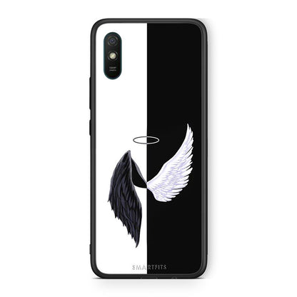 Xiaomi Redmi 9A Angels Demons θήκη από τη Smartfits με σχέδιο στο πίσω μέρος και μαύρο περίβλημα | Smartphone case with colorful back and black bezels by Smartfits