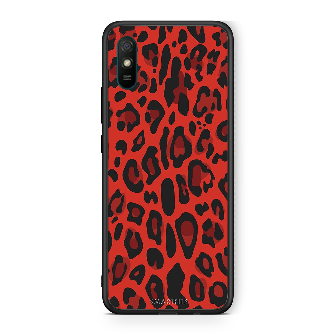 4 - Xiaomi Redmi 9A Red Leopard Animal case, cover, bumper