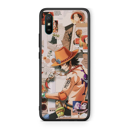 Xiaomi Redmi 9A Anime Collage θήκη από τη Smartfits με σχέδιο στο πίσω μέρος και μαύρο περίβλημα | Smartphone case with colorful back and black bezels by Smartfits