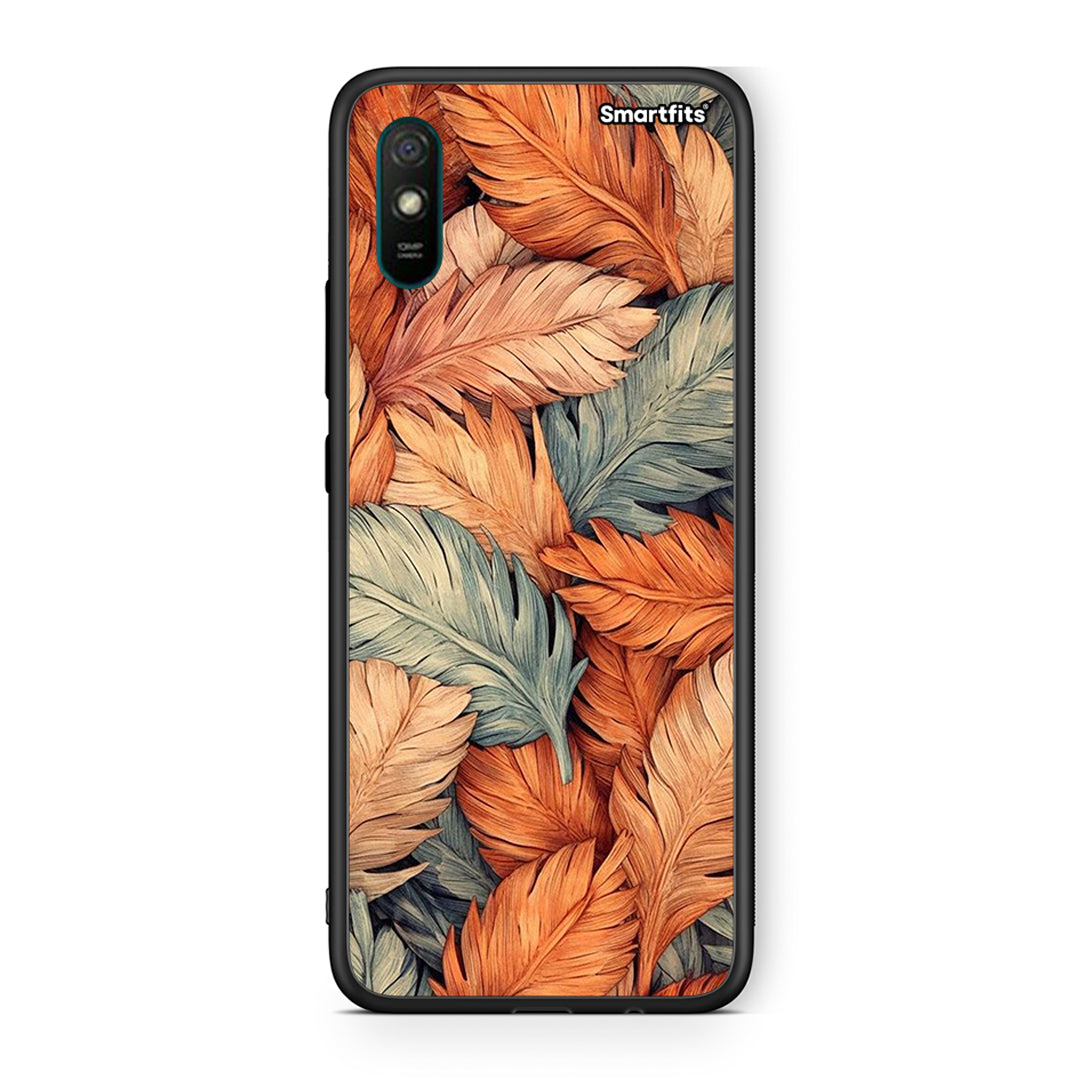 Xiaomi Redmi 9A Autumn Leaves Θήκη από τη Smartfits με σχέδιο στο πίσω μέρος και μαύρο περίβλημα | Smartphone case with colorful back and black bezels by Smartfits