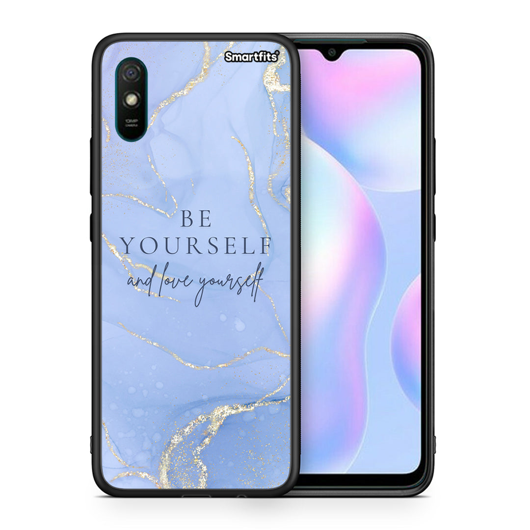 Θήκη Xiaomi Redmi 9A Be Yourself από τη Smartfits με σχέδιο στο πίσω μέρος και μαύρο περίβλημα | Xiaomi Redmi 9A Be Yourself case with colorful back and black bezels