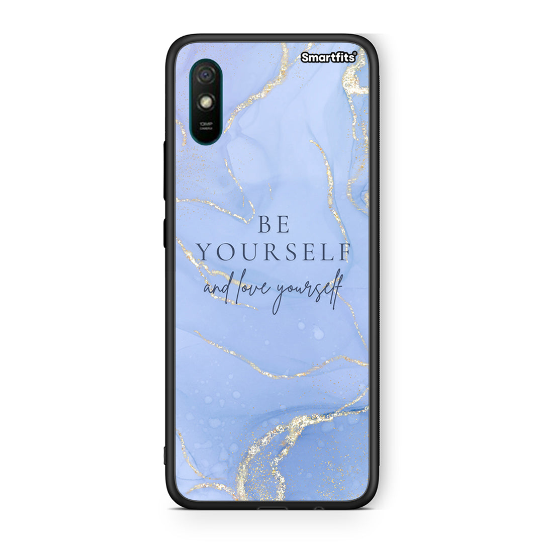 Xiaomi Redmi 9A Be Yourself θήκη από τη Smartfits με σχέδιο στο πίσω μέρος και μαύρο περίβλημα | Smartphone case with colorful back and black bezels by Smartfits