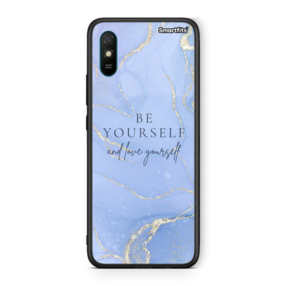 Xiaomi Redmi 9A Be Yourself θήκη από τη Smartfits με σχέδιο στο πίσω μέρος και μαύρο περίβλημα | Smartphone case with colorful back and black bezels by Smartfits