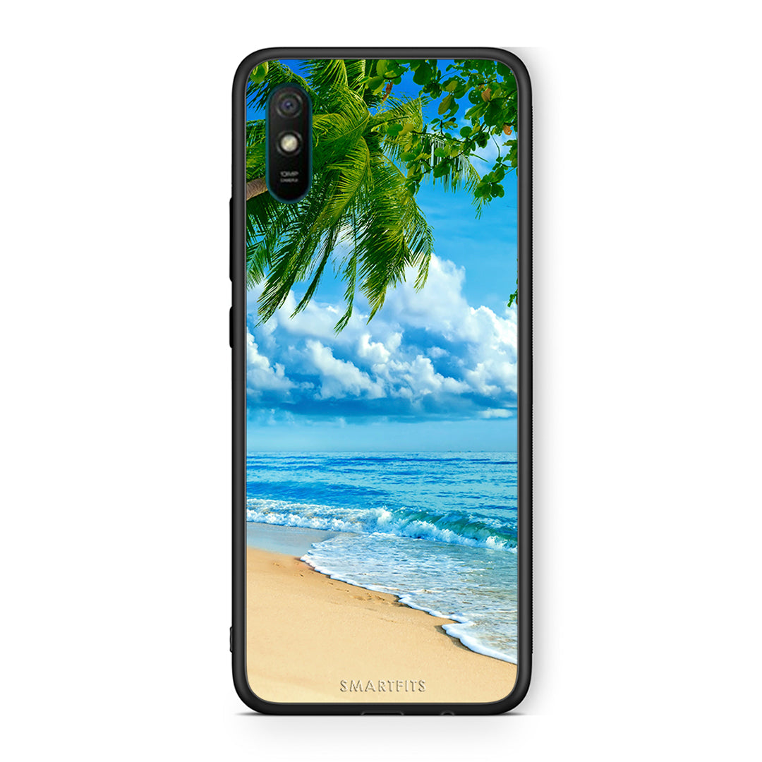 Xiaomi Redmi 9A Beautiful Beach θήκη από τη Smartfits με σχέδιο στο πίσω μέρος και μαύρο περίβλημα | Smartphone case with colorful back and black bezels by Smartfits