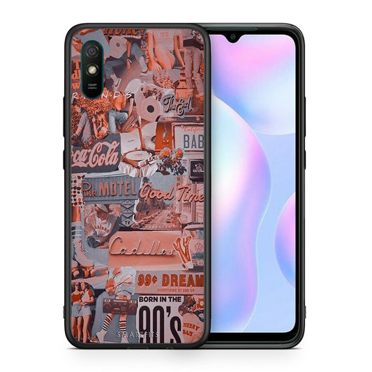 Θήκη Xiaomi Redmi 9A Born In 90s από τη Smartfits με σχέδιο στο πίσω μέρος και μαύρο περίβλημα | Xiaomi Redmi 9A Born In 90s case with colorful back and black bezels