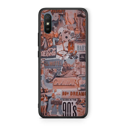 Xiaomi Redmi 9A Born In 90s θήκη από τη Smartfits με σχέδιο στο πίσω μέρος και μαύρο περίβλημα | Smartphone case with colorful back and black bezels by Smartfits