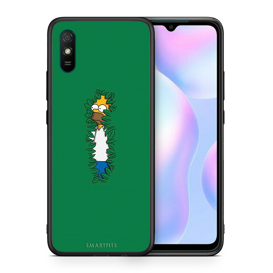 Θήκη Αγίου Βαλεντίνου Xiaomi Redmi 9A Bush Man από τη Smartfits με σχέδιο στο πίσω μέρος και μαύρο περίβλημα | Xiaomi Redmi 9A Bush Man case with colorful back and black bezels