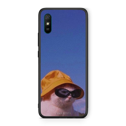 Xiaomi Redmi 9A Cat Diva θήκη από τη Smartfits με σχέδιο στο πίσω μέρος και μαύρο περίβλημα | Smartphone case with colorful back and black bezels by Smartfits