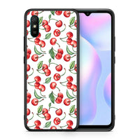 Thumbnail for Θήκη Xiaomi Redmi 9A Cherry Summer από τη Smartfits με σχέδιο στο πίσω μέρος και μαύρο περίβλημα | Xiaomi Redmi 9A Cherry Summer case with colorful back and black bezels