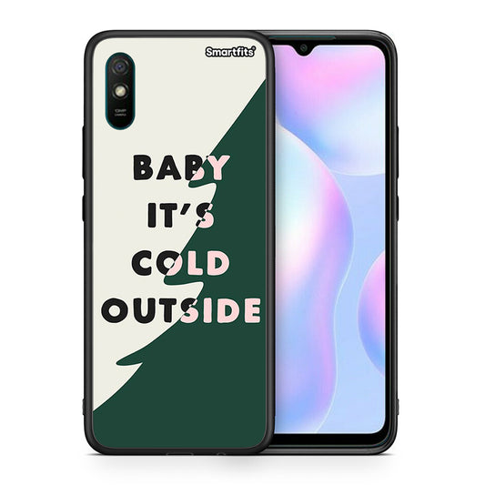 Θήκη Xiaomi Redmi 9A Cold Outside από τη Smartfits με σχέδιο στο πίσω μέρος και μαύρο περίβλημα | Xiaomi Redmi 9A Cold Outside case with colorful back and black bezels