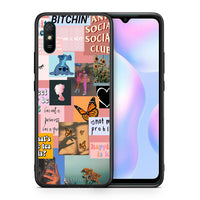 Thumbnail for Θήκη Αγίου Βαλεντίνου Xiaomi Redmi 9A Collage Bitchin από τη Smartfits με σχέδιο στο πίσω μέρος και μαύρο περίβλημα | Xiaomi Redmi 9A Collage Bitchin case with colorful back and black bezels