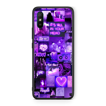 Xiaomi Redmi 9A Collage Stay Wild Θήκη Αγίου Βαλεντίνου από τη Smartfits με σχέδιο στο πίσω μέρος και μαύρο περίβλημα | Smartphone case with colorful back and black bezels by Smartfits
