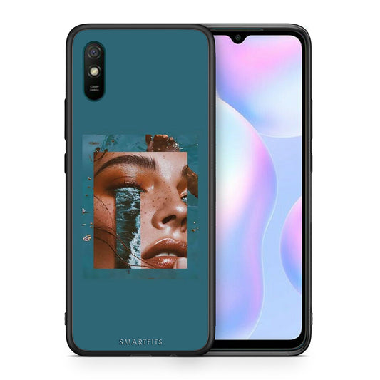 Θήκη Xiaomi Redmi 9A Cry An Ocean από τη Smartfits με σχέδιο στο πίσω μέρος και μαύρο περίβλημα | Xiaomi Redmi 9A Cry An Ocean case with colorful back and black bezels