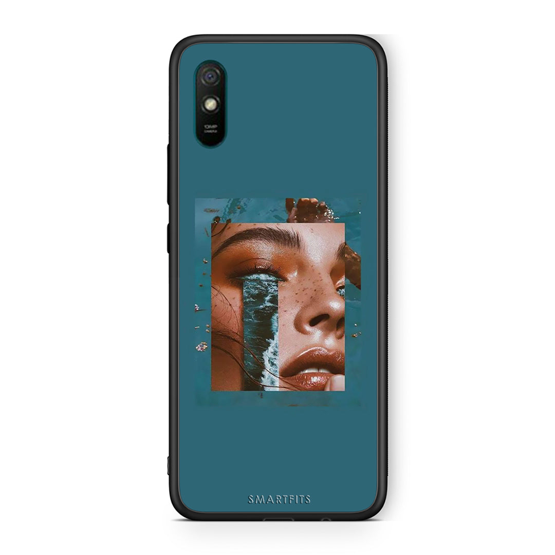 Xiaomi Redmi 9A Cry An Ocean θήκη από τη Smartfits με σχέδιο στο πίσω μέρος και μαύρο περίβλημα | Smartphone case with colorful back and black bezels by Smartfits