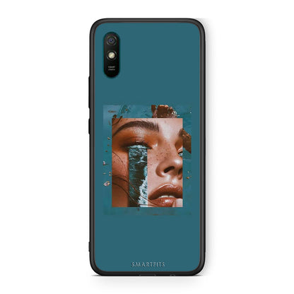 Xiaomi Redmi 9A Cry An Ocean θήκη από τη Smartfits με σχέδιο στο πίσω μέρος και μαύρο περίβλημα | Smartphone case with colorful back and black bezels by Smartfits