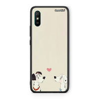 Thumbnail for Xiaomi Redmi 9A Dalmatians Love θήκη από τη Smartfits με σχέδιο στο πίσω μέρος και μαύρο περίβλημα | Smartphone case with colorful back and black bezels by Smartfits