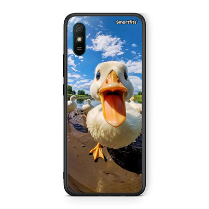Xiaomi Redmi 9A Duck Face θήκη από τη Smartfits με σχέδιο στο πίσω μέρος και μαύρο περίβλημα | Smartphone case with colorful back and black bezels by Smartfits