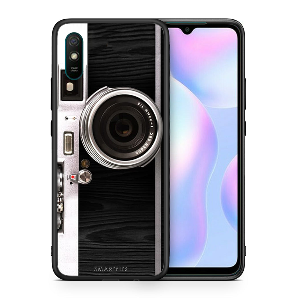 Θήκη Xiaomi Redmi 9A Emily In Paris από τη Smartfits με σχέδιο στο πίσω μέρος και μαύρο περίβλημα | Xiaomi Redmi 9A Emily In Paris case with colorful back and black bezels