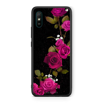 4 - Xiaomi Redmi 9A Red Roses Flower case, cover, bumper