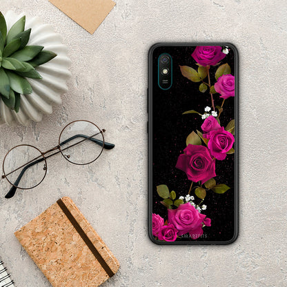 Flower Red Roses - Xiaomi Redmi 9A / 9AT θήκη
