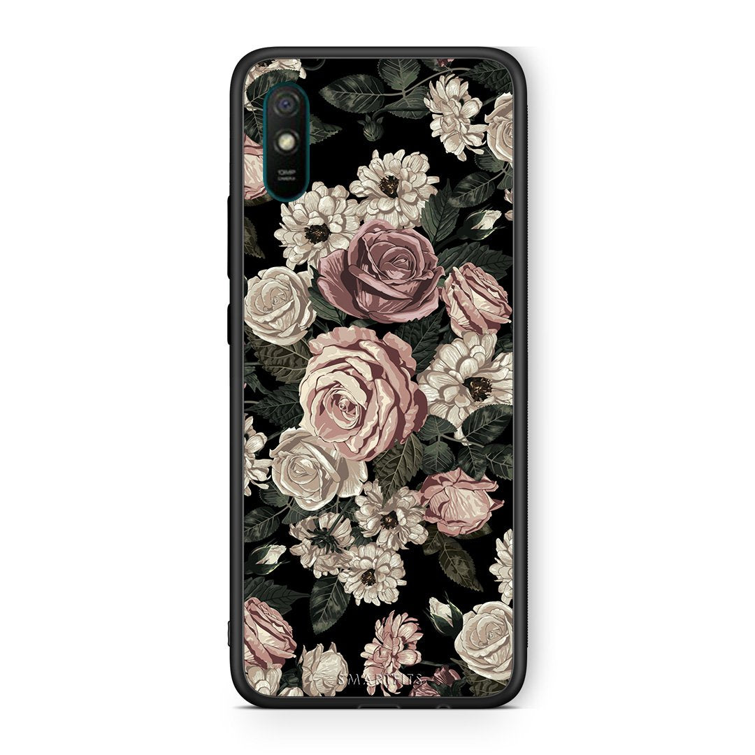 4 - Xiaomi Redmi 9A Wild Roses Flower case, cover, bumper