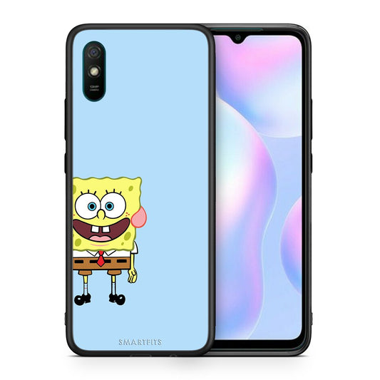 Θήκη Xiaomi Redmi 9A Friends Bob από τη Smartfits με σχέδιο στο πίσω μέρος και μαύρο περίβλημα | Xiaomi Redmi 9A Friends Bob case with colorful back and black bezels