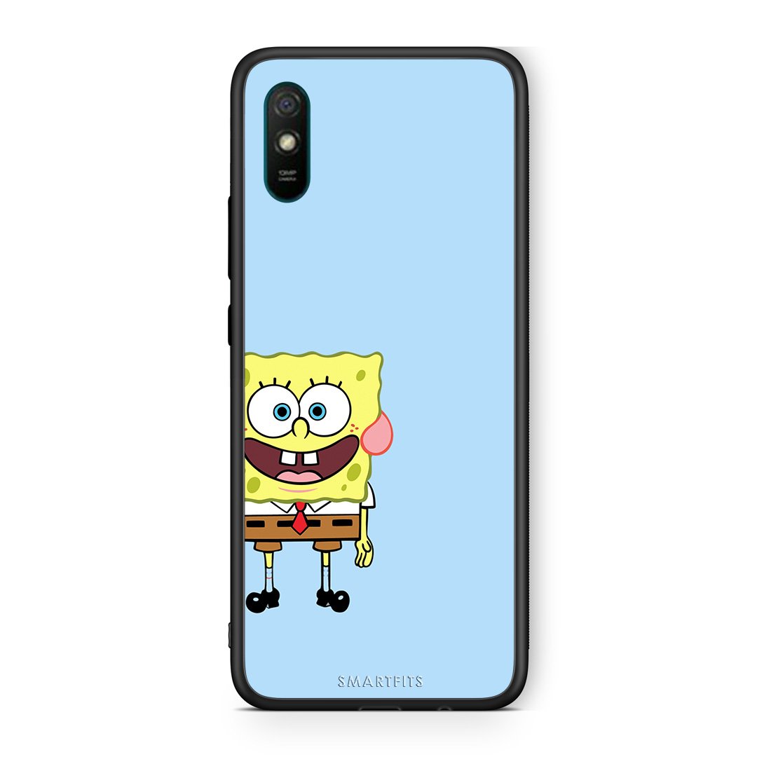 Xiaomi Redmi 9A Friends Bob θήκη από τη Smartfits με σχέδιο στο πίσω μέρος και μαύρο περίβλημα | Smartphone case with colorful back and black bezels by Smartfits