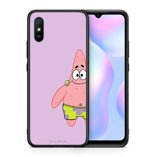 Θήκη Xiaomi Redmi 9A  Friends Patrick από τη Smartfits με σχέδιο στο πίσω μέρος και μαύρο περίβλημα | Xiaomi Redmi 9A  Friends Patrick case with colorful back and black bezels