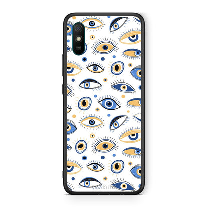 Xiaomi Redmi 9A Ftou Ftou θήκη από τη Smartfits με σχέδιο στο πίσω μέρος και μαύρο περίβλημα | Smartphone case with colorful back and black bezels by Smartfits